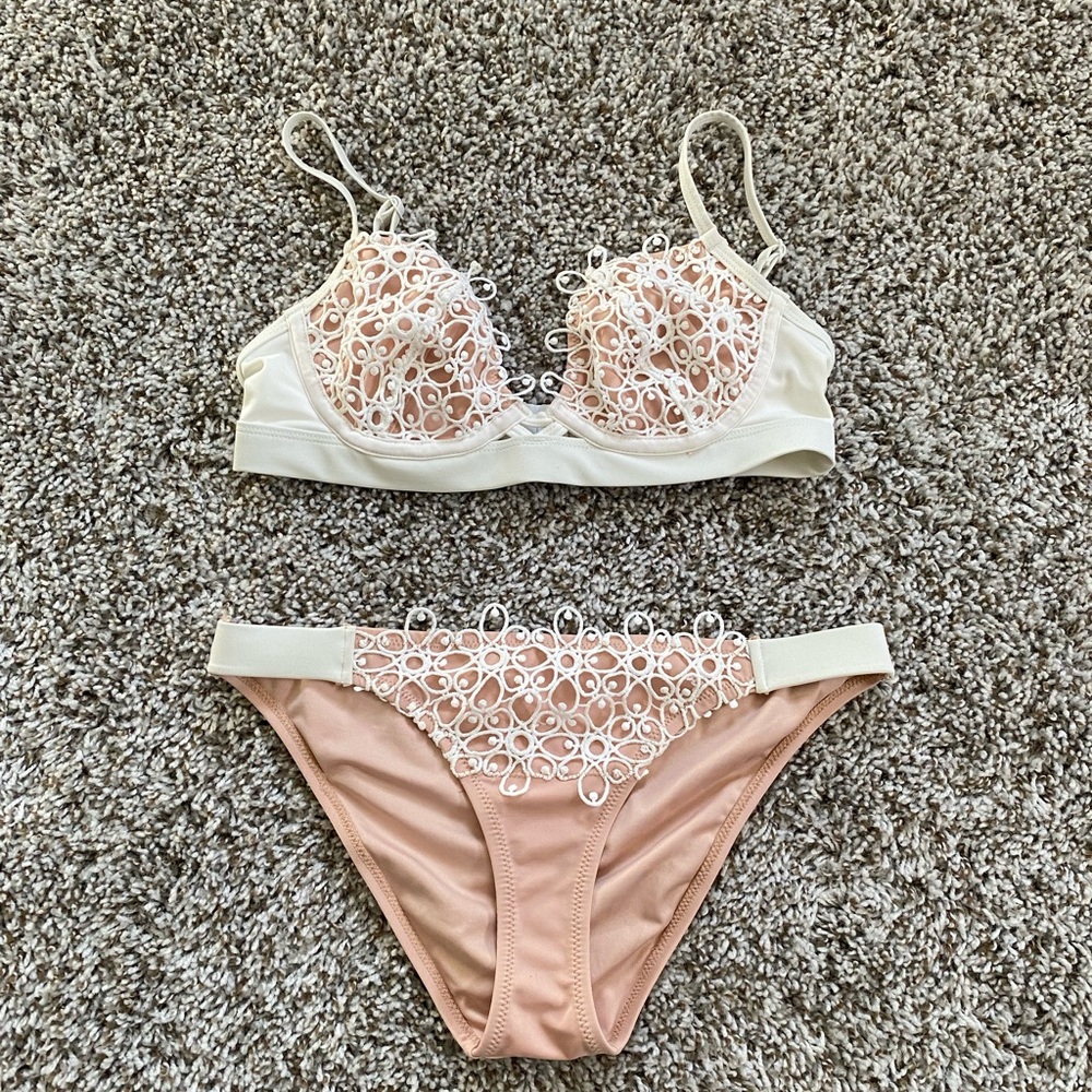 ASOS Swim Nude + White Bikini (4)